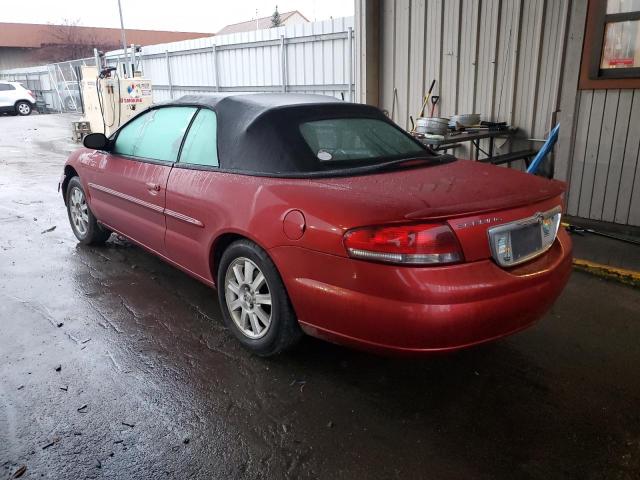 1C3EL75RX6N166264 - 2006 CHRYSLER SEBRING GTC RED photo 2