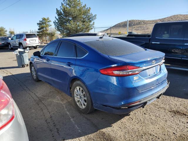 3FA6P0G78HR398620 - 2017 FORD FUSION S BLUE photo 2