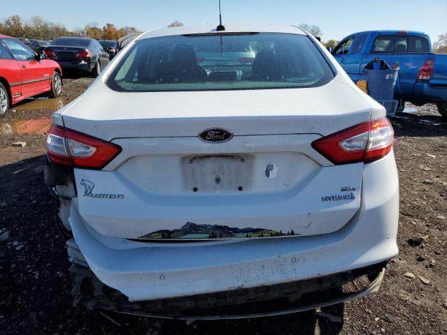 3FA6P0LU7DR263246 - 2013 FORD FUSION SE HYBRID WHITE photo 6