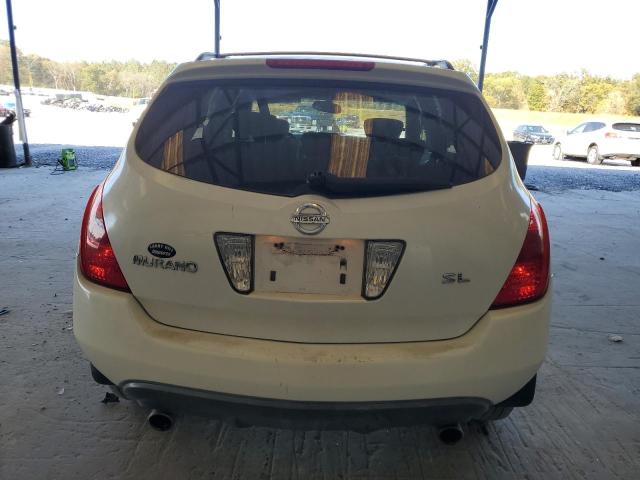 JN8AZ08T04W228578 - 2004 NISSAN MURANO SL WHITE photo 6