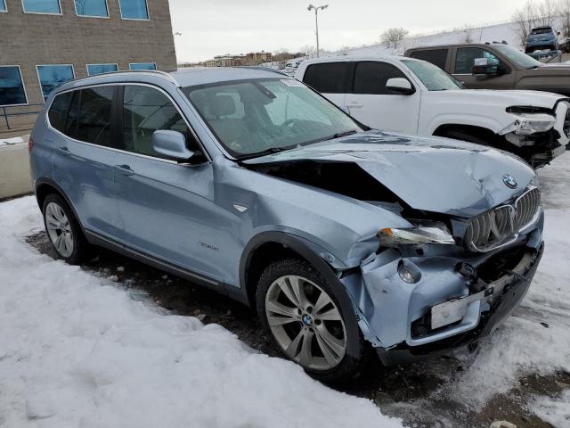 5UXWX7C55BL733960 - 2011 BMW X3 XDRIVE35I BLUE photo 4