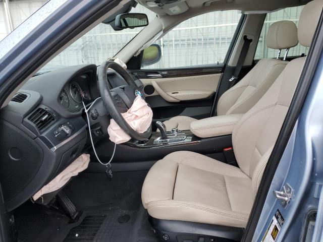 5UXWX7C55BL733960 - 2011 BMW X3 XDRIVE35I BLUE photo 7