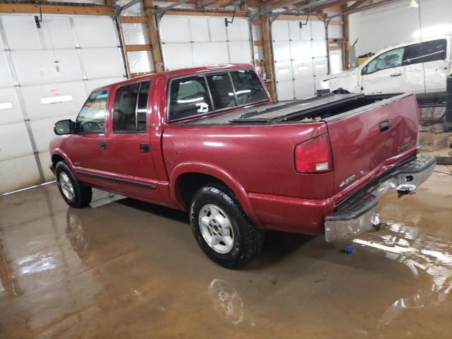 1GCDT13WX1K263939 - 2001 CHEVROLET S TRUCK S10 RED photo 2