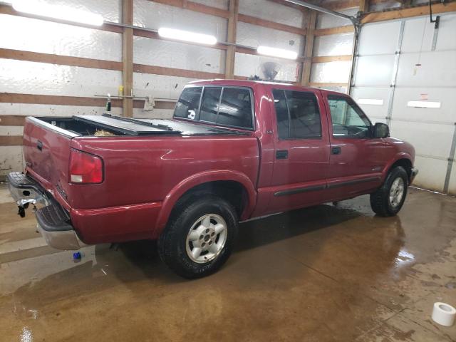 1GCDT13WX1K263939 - 2001 CHEVROLET S TRUCK S10 RED photo 3