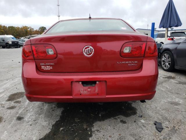 1G4HD57227U155014 - 2007 BUICK LUCERNE CXL RED photo 6