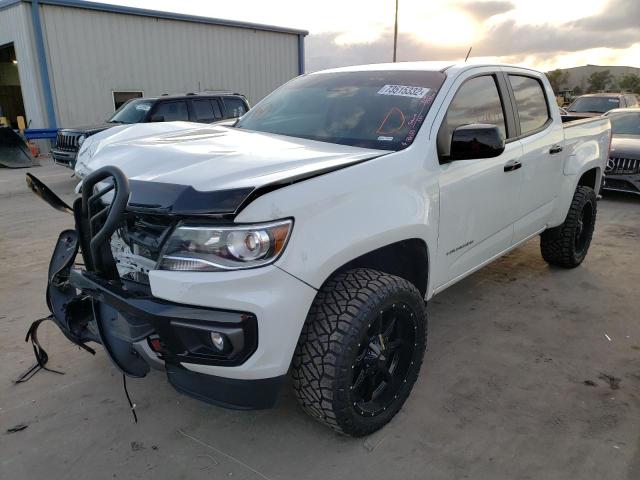 1GCGTDEN4M1151781 - 2021 CHEVROLET COLORADO Z71 WHITE photo 1