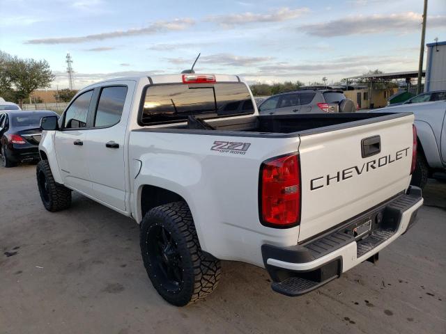 1GCGTDEN4M1151781 - 2021 CHEVROLET COLORADO Z71 WHITE photo 2