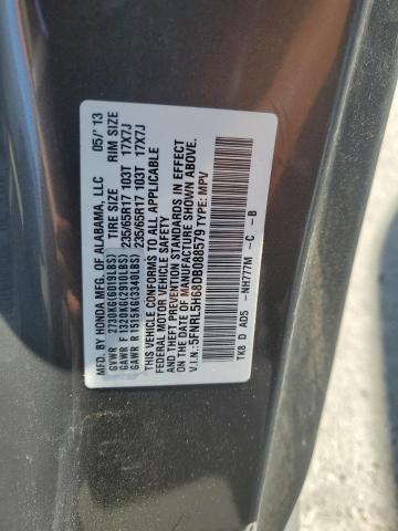 5FNRL5H68DB088579 - 2013 HONDA ODYSSEY EXL CHARCOAL photo 13