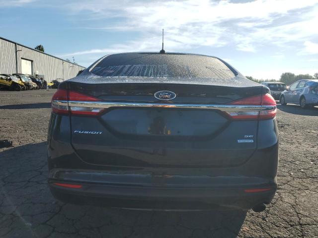 3FA6P0HD7JR240974 - 2018 FORD FUSION SE BLACK photo 6