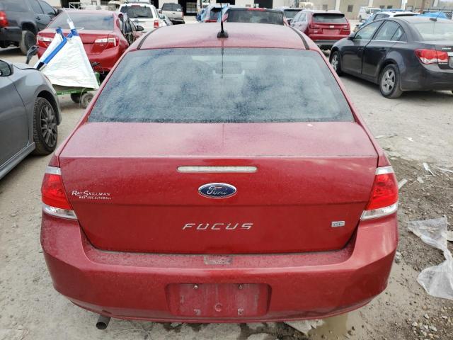 1FAHP3FN1AW177034 - 2010 FORD FOCUS SE RED photo 6