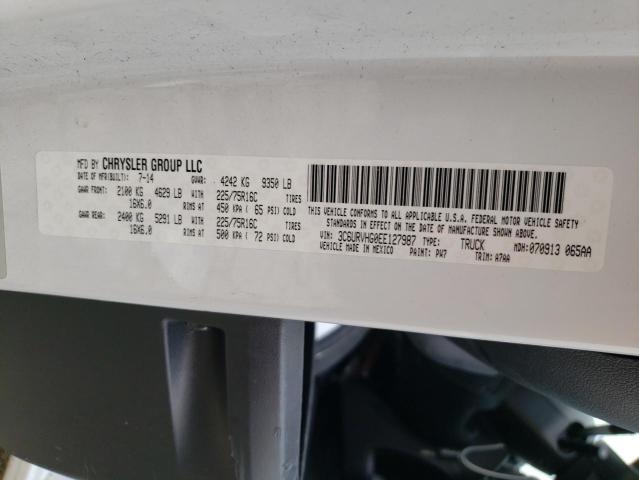 3C6URVHG0EE127987 - 2014 RAM PROMASTER 3500 HIGH თეთრი ფოტო 13