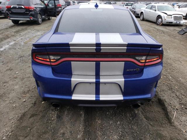 2C3CDXL97MH599277 - 2021 DODGE CHARGER SRT HELLCAT BLUE photo 6