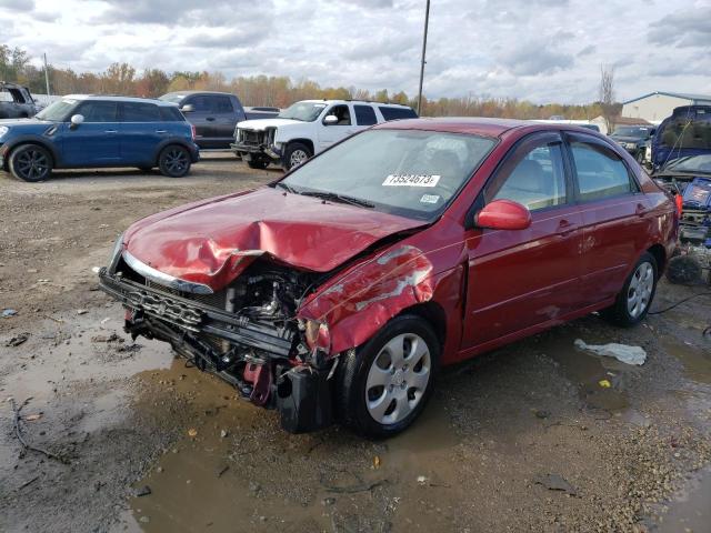 KNAFE221295590082 - 2009 KIA SPECTRA EX BURGUNDY photo 1