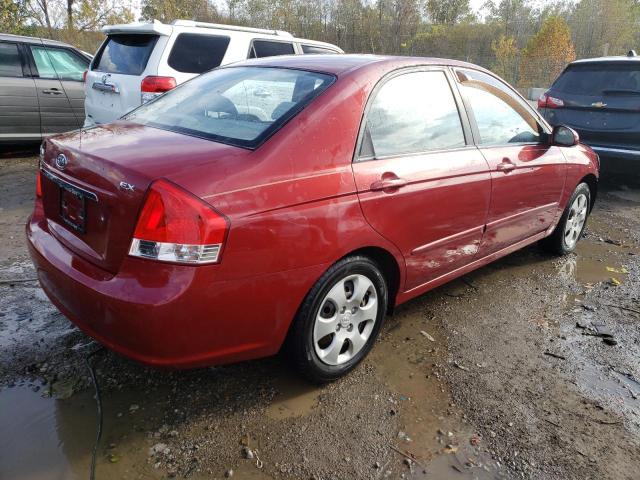 KNAFE221295590082 - 2009 KIA SPECTRA EX BURGUNDY photo 3