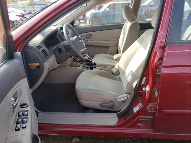 KNAFE221295590082 - 2009 KIA SPECTRA EX BURGUNDY photo 7