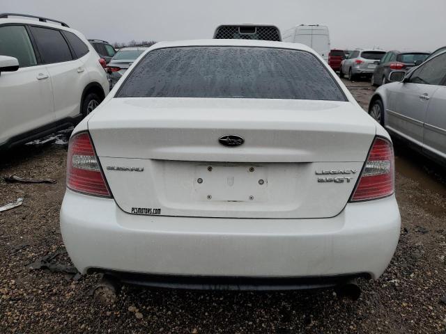 4S3BL676754205568 - 2005 SUBARU LEGACY GT LIMITED WHITE photo 6