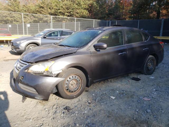 3N1AB7AP3EY218243 - 2014 NISSAN SENTRA S GRAY photo 1