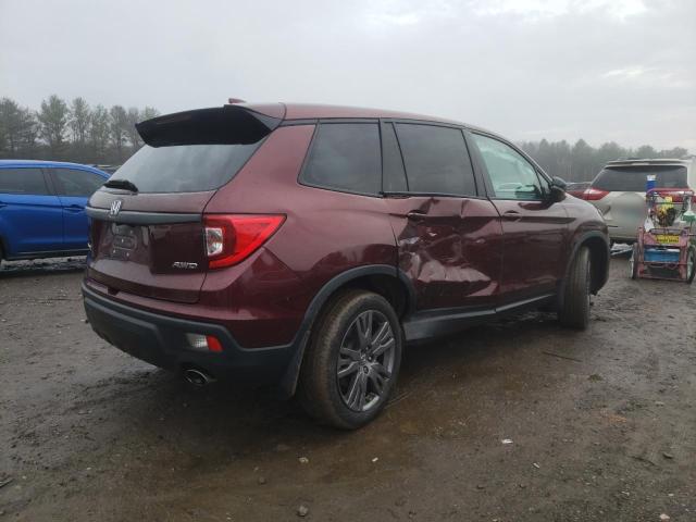 5FNYF8H50KB022732 - 2019 HONDA PASSPORT EXL برغندي صورة 3
