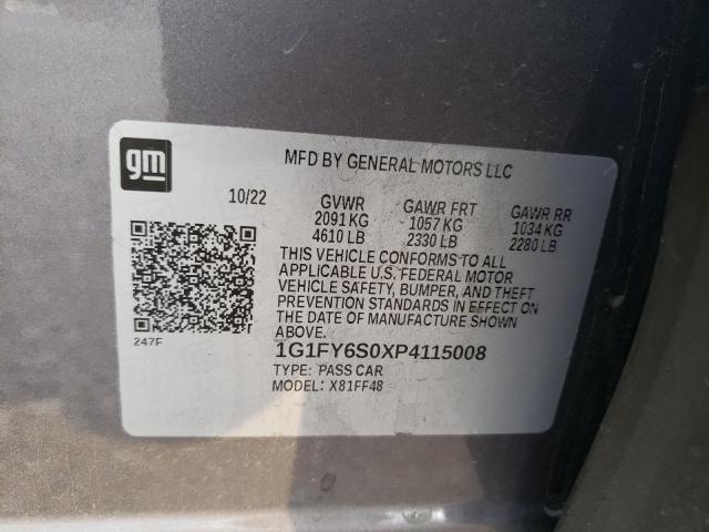 1G1FY6S0XP4115008 - 2023 CHEVROLET BOLT EUV LT GRAY photo 12