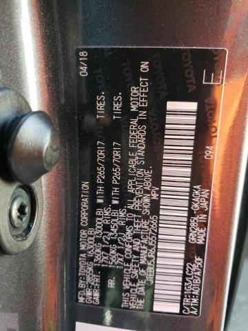 JTEBU5JR6J5572665 - 2018 TOYOTA 4RUNNER SR5/SR5 PREMIUM CHARCOAL photo 13