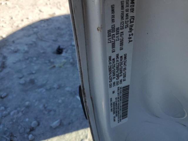 ZFBERFAT0F6A30103 - 2015 RAM PROMASTER WHITE photo 12