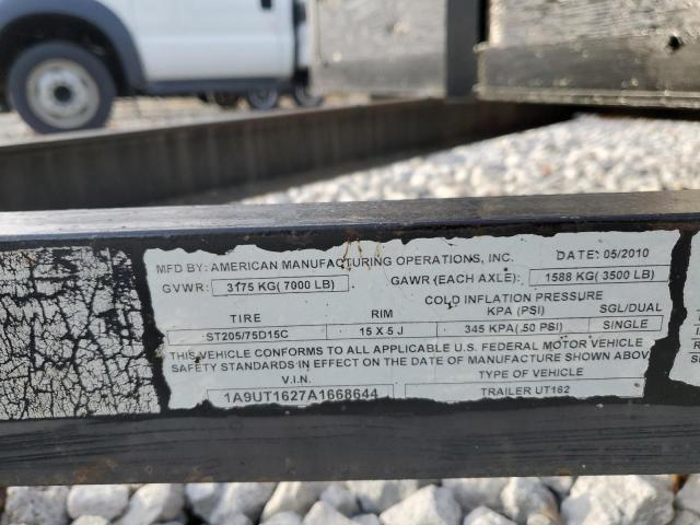 1A9UT1627A1668644 - 2010 UTILITY TRAILER შავი ფოტო 10
