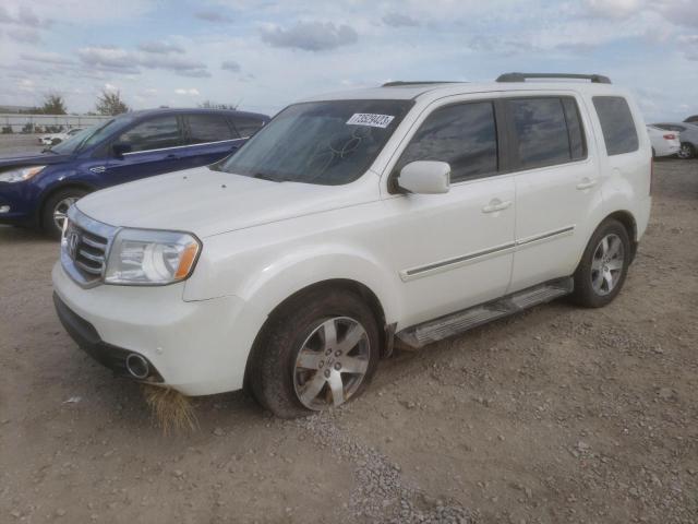 5FNYF4H97DB062689 - 2013 HONDA PILOT TOURING WHITE photo 1