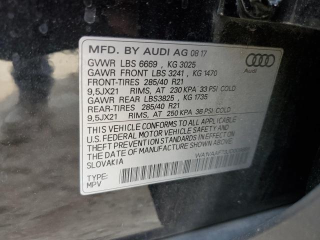 WA1VAAF73JD009888 - 2018 AUDI Q7 PRESTIGE BLACK photo 13
