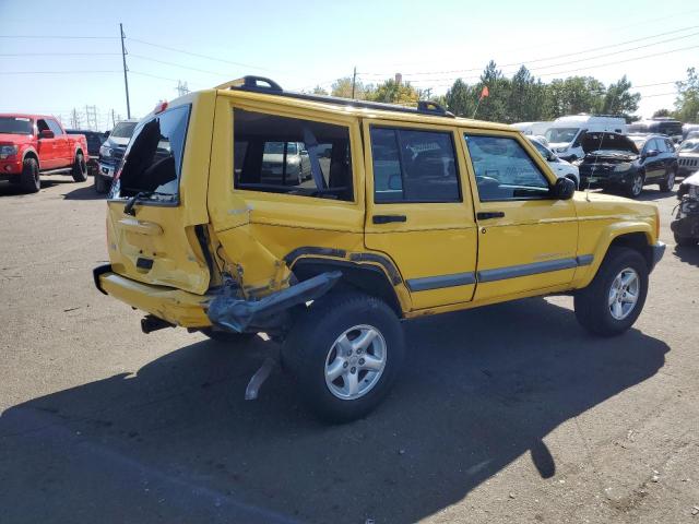 1J4FF48SX1L581958 - 2001 JEEP CHEROKEE SPORT YELLOW photo 3