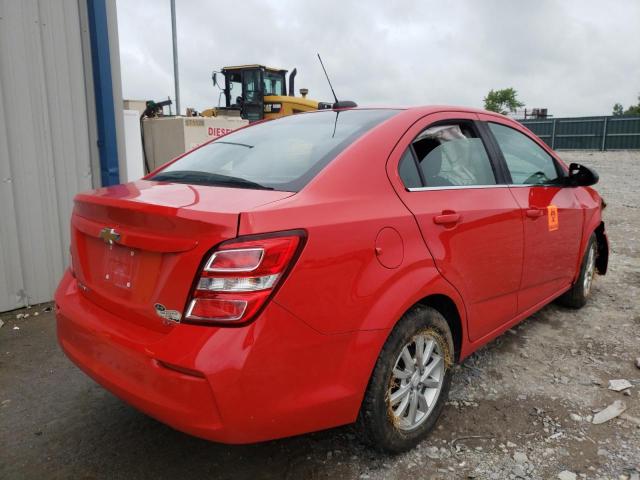 1G1JD5SH5H4144665 - 2017 CHEVROLET SONIC LT RED photo 4