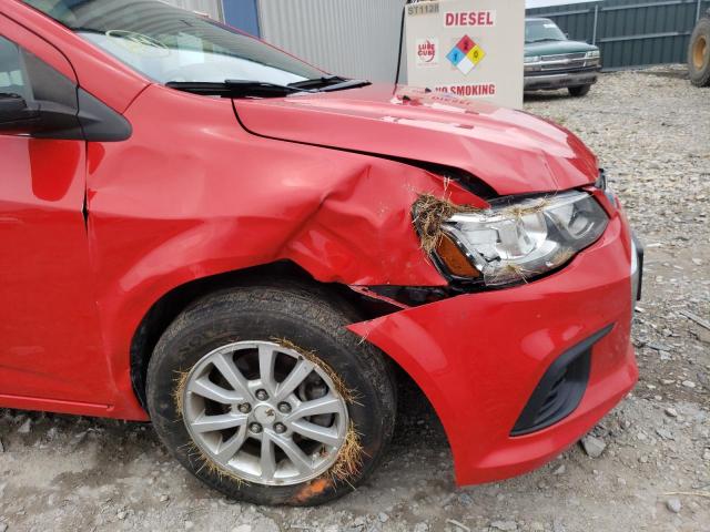 1G1JD5SH5H4144665 - 2017 CHEVROLET SONIC LT RED photo 9