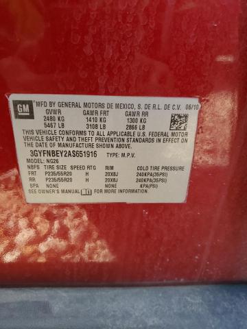 3GYFNBEY2AS651916 - 2010 CADILLAC SRX PERFORMANCE COLLECTION Марун фото 13