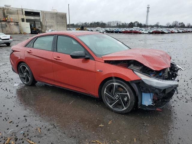 KMHLR4AF6NU305382 - 2022 HYUNDAI ELANTRA N LINE RED photo 4