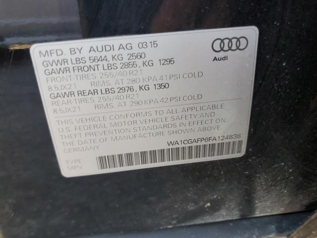 WA1CGAFP6FA124838 - 2015 AUDI SQ5 PREMIUM PLUS BLACK photo 12