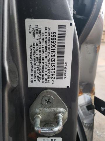 2HGES16365H569866 - 2005 HONDA CIVIC DX VP Gümüş foto 12