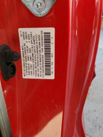 2HGFC3B7XHH357935 - 2017 HONDA CIVIC EXL წითელი ფოტო 13