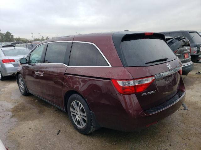 5FNRL5H6XDB011857 - 2013 HONDA ODYSSEY EXL BURGUNDY photo 2