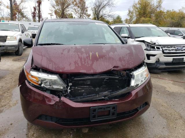 5FNRL5H6XDB011857 - 2013 HONDA ODYSSEY EXL BURGUNDY photo 5