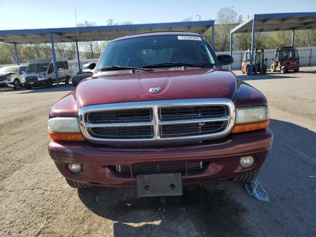 1B4HR48N72F197519 - 2002 DODGE DURANGO SLT BURGUNDY photo 5