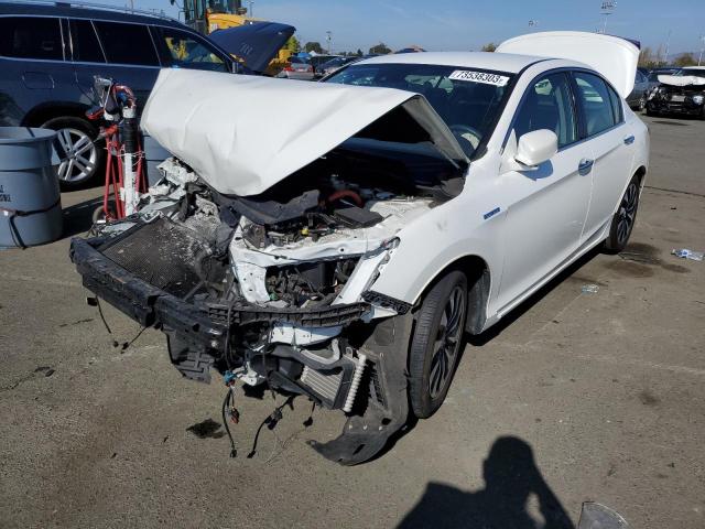 JHMCR6F36HC003114 - 2017 HONDA ACCORD HYBRID WHITE photo 1