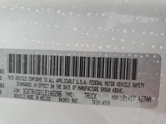 3C6TRVDG1LE102286 - 2020 RAM PROMASTER 2500 HIGH Weiß Foto 12