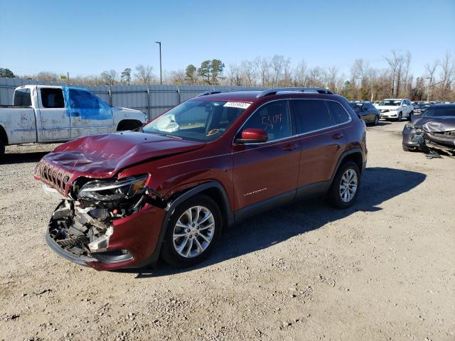 1C4PJLCB5KD266068 - 2019 JEEP CHEROKEE LATITUDE BURGUNDY photo 1