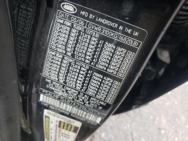 SALMF15487A239620 - 2007 LAND ROVER RANGE ROVE HSE BLACK photo 12