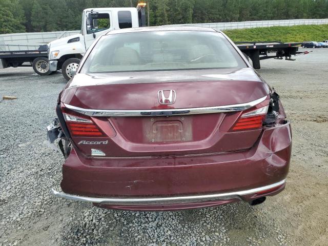 1HGCR2F36GA085268 - 2016 HONDA ACCORD LX BURGUNDY photo 6