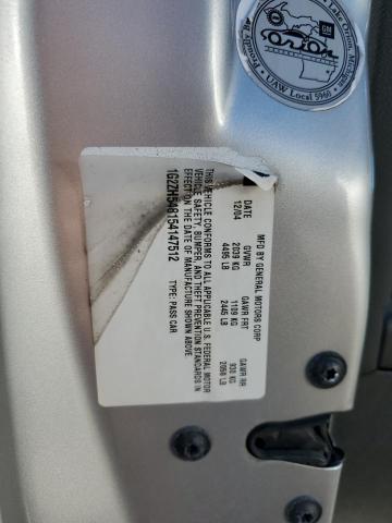 1G2ZH548154147512 - 2005 PONTIAC G6 GT SILVER photo 12