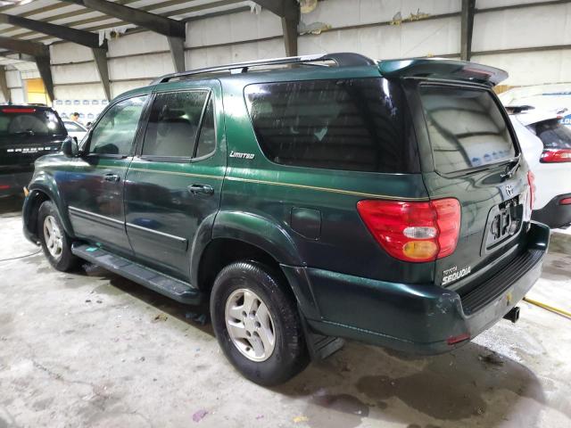 5TDZT38A21S055626 - 2001 TOYOTA SEQUOIA LIMITED GREEN photo 2