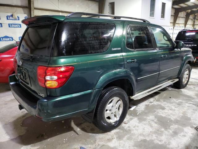 5TDZT38A21S055626 - 2001 TOYOTA SEQUOIA LIMITED GREEN photo 3