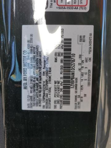 1ZVBP8AM1D5278710 - 2013 FORD MUSTANG BLACK photo 12