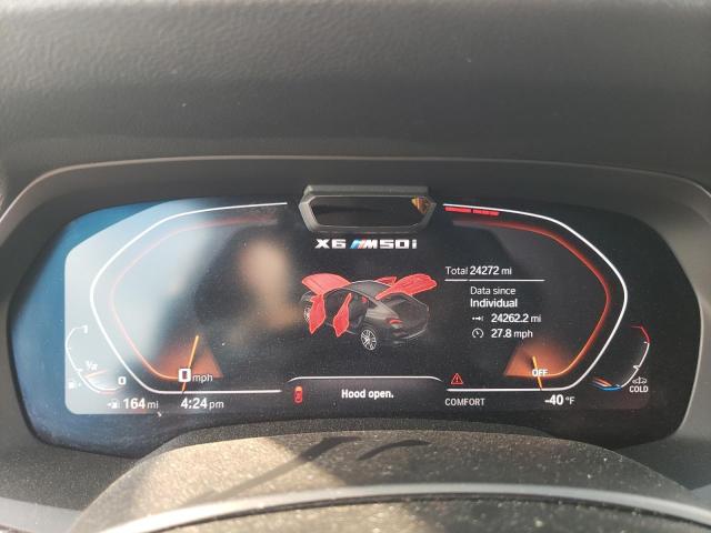 5UXCY8C04M9F79559 - 2021 BMW X6 M50I BLACK photo 9