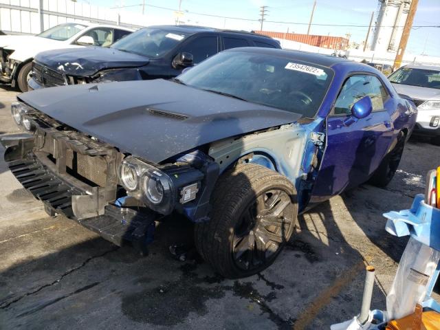 2C3CDZFJ8LH203664 - 2020 DODGE CHALLENGER BLUE photo 1